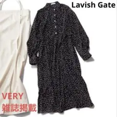 【美品】Lavish Gate バルーンスリーブ ペタル柄 ワンピース 雑誌掲載