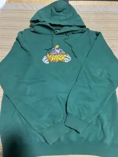 X-LARGE ロゴチェーンプルオーバーフーデッドスウェット グリーン