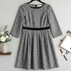 Bon mercerie ドット ボンメルスリー ワンピース フレアスカート　S