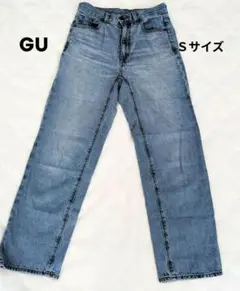 GU ハイウエストストレートデニム S