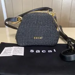 sacai 新品未使用Abaka PURSKETBAG黒×ゴールド 2way