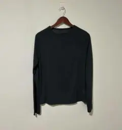 シアー トップス クルーネック 長袖 Tシャツ L