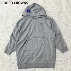 RODEO CROWNS グレー パーカー フード　ロゴ　スウェット　トレーナー
