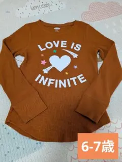 OLD NAVY 長袖カットソー S (6-7)　テラコッタ　茶色　秋　冬　春