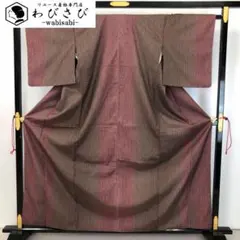 【幻の紬】【郡上紬】●手引真綿●草木染●身丈160c裄丈 66.5cm袖48cm ☘️オークション☘️ 【郡上紬】○手引真綿○草木染○身丈 161裄64.5