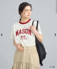 コーエン　MASON（メイソン）別注フットボールロゴTシャツ　M レッド