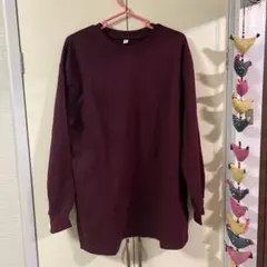 クルーネック 長袖カットソー