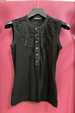 Dolce&Gabbana ✨レース　Tシャツ　刻印ボタン　ホログラムシール　M Dolce&Gabbana ✨レース Tシャツ 刻印ボタン ホログラムシール M