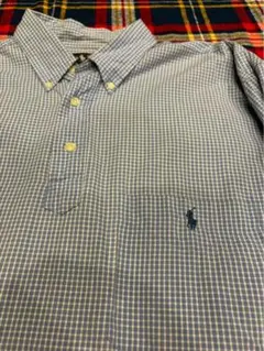 ラルフローレン チェックシャツ 長袖 BDシャツ ワンポイント刺繍 定番