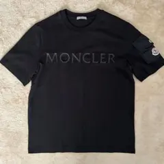 【美品 希少XS】MONCLER モンクレール ロゴTシャツ ブラック