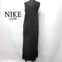 MY0595▲NIKE▲ナイキ キャミワンピース　M　刺繍ロゴ　スリット