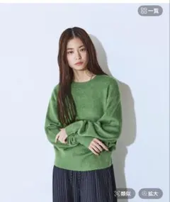 JEANASIS アンゴラセミシャギークルーネックプルオーバー