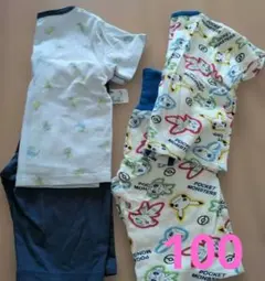 100　ユニクロ　ポケモン　キッズパジャマ　部屋着　2点セット