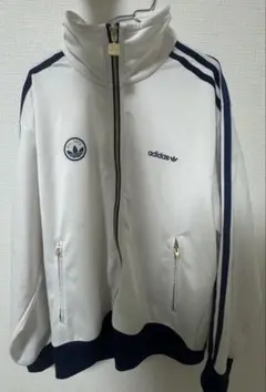 adidas トラックジャケット ホワイト/ネイビー