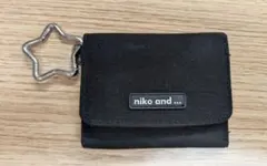 niko and ... ブラック三つ折り財布