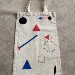 アート柄/布トートバッグ縦長/シンプル/個性的