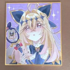 S*S様 キュアアルカナ・シャドウ 手描きイラスト 色紙 ファンアート