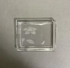 HOYA ガラス皿　彫刻　花模様