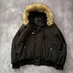 y2k フライトジャケット 短丈 グランジ　ボンバージャケット n2b ファー