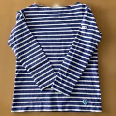ORCIVAL ブルー・ホワイトストライプ 長袖Tシャツ