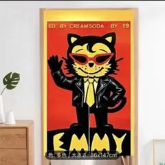 【のれん】TEMMYE ロックンロールキャット (特大)