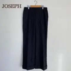【JOSEPH】ストライプ　パンツ　カシミヤ混　ウール　【40】スラックス　秋冬