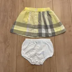 BURBERRY LONDON チェック柄スカート ブルマセット 90cm