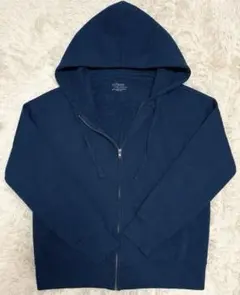 紺 ジップパーカー M フルジップ y2k ストリート 古着