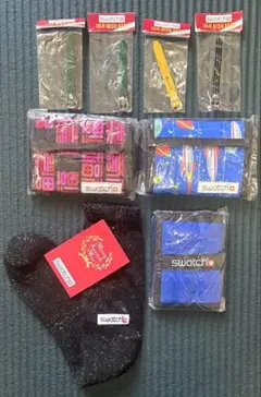 非売品 未使用 Swatch グッズセット 財布 ソックス ストラップリング