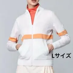 新品 23区ゴルフレディース L 綺麗ライン すっきりスポーティ ニットブルゾン