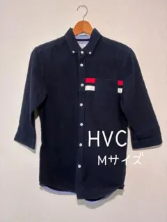 HVC ネイビー 長袖シャツ Mサイズ　　メンズ