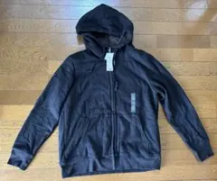 ボアスエットフルジップパーカー 黒XL