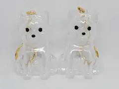犬　毛　キーホルダー　大型柴犬　2個セット　ペット　愛犬　毛玉