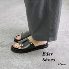 新品　EDER SHOES レザースライドサンダル　黒　37（23.5cm）のサムネイル
