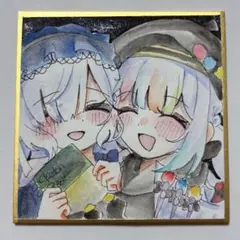 魔法少女ノ魔女裁判 アンアン ノア 手描き イラスト イラスト色紙 ファンアート
