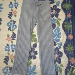 RRL オフィサーズチノパンツストライプ柄 ワークパンツ ブルー 29インチ