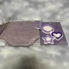 3COINS スリコ　応援ペンライトケースと推しカラビナ パープル