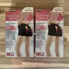 スリムウォーク Beau Acty 美尻ショーツ ブラック L【2個セット】