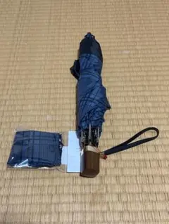 折りたたみ傘 ネイビー チェック柄 晴雨兼用