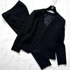 アンタイトル パンツスーツ トリアセテート ブラック 通年