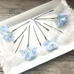 らてちゃん様♡紫陽花♡カスミ草♡リボン♡ヘッドパーツ♡髪飾り♡