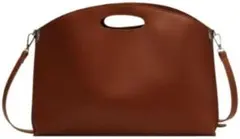 ♥️最終値下げ❤️ショルダーバッグ レザーバッグ 紐付き ブラウン2Way