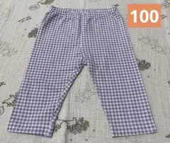 ユニクロ　レギンス　チェック　七分丈　100cm