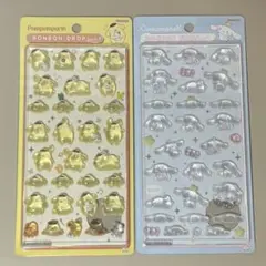 サンリオボンボンドロップシール　ポムポムプリン　シナモロール