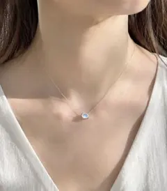 大粒 シェル レクタングル カボション ネックレス silver925 - メルカリ