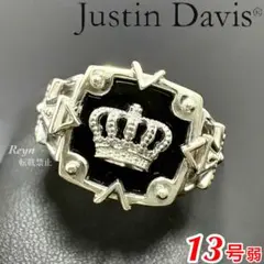 [新品仕上済] 希少！ ジャスティンデイビス オニキス シルバー リングのサムネイル