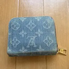美品✨ルイヴィトン デニム ミニジッピー モノグラム 二つ折り 激レア