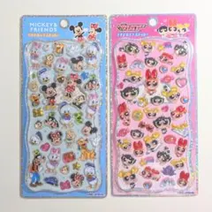 プチドロップステッカー パワーパフガールズ ピンク ミッキー＆フレンズ セット