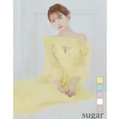 JEAN MACLEAN イエローオフショルダードレス M/L