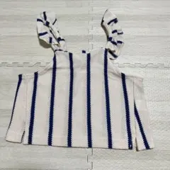 ストライプ フリルタンクトップ ZARAキッズ